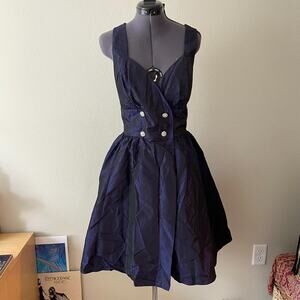 90s vintage dark purple semi formal halter fit and flare dress homecoming prom S